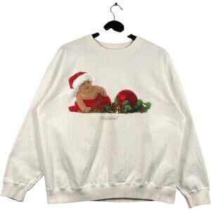 Vintage Christmas Baby Anne Geddes Crewneck L